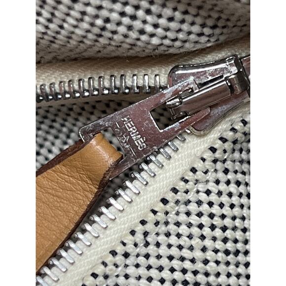 Hermès Fourre Tout MM Gray Canvas Tote Bag Authentic Hermes Paris Made in France - Picture 6 of 16